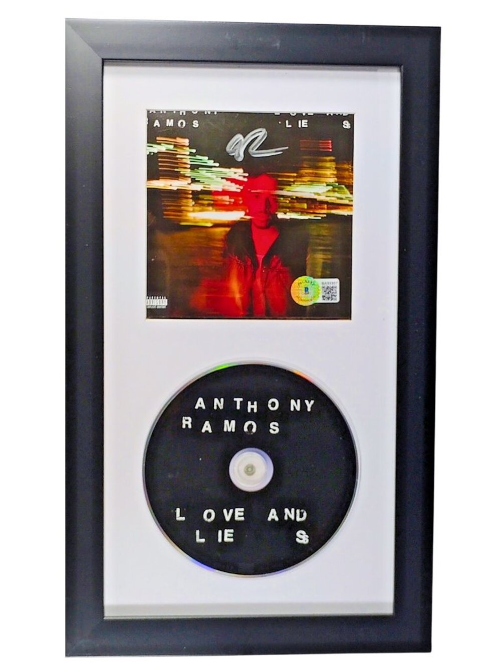 Anthony Ramos Signed Love And Lies Framed CD Cover Hamilton Beckett COA